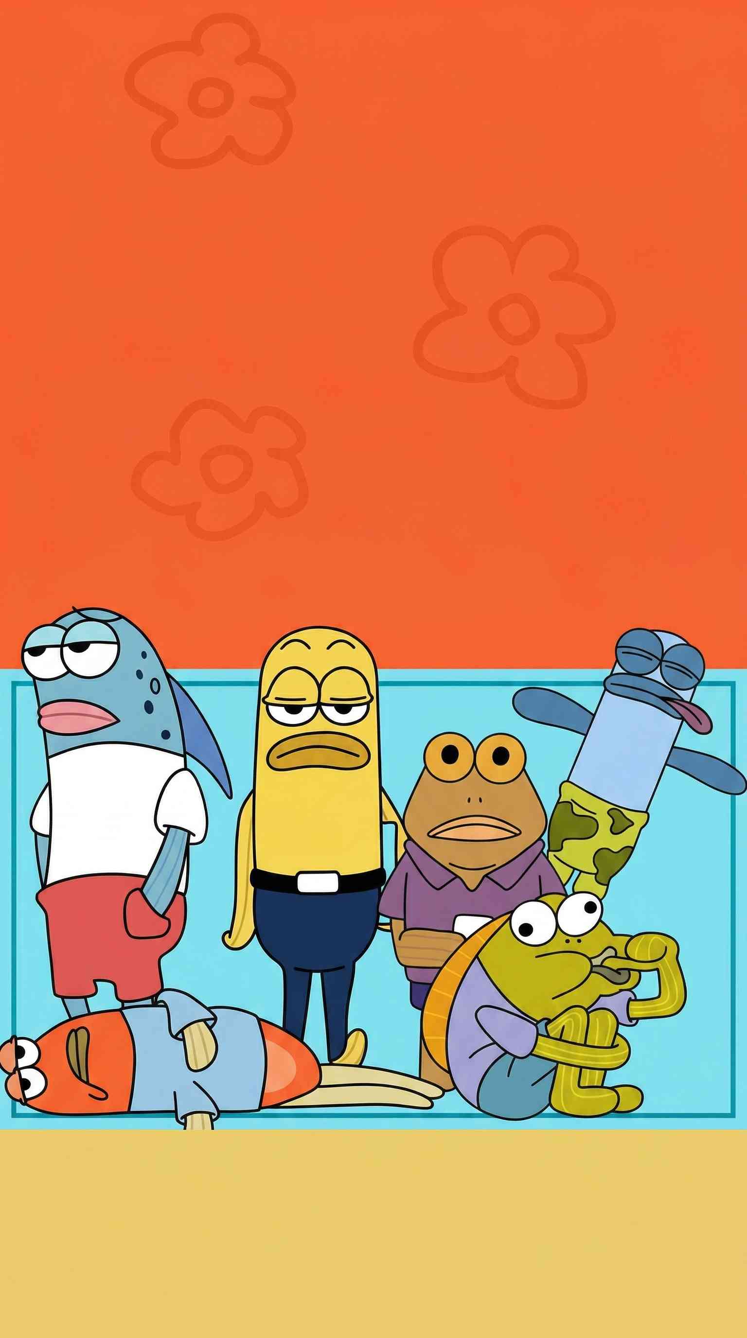 SpongeBob Nebencharaktere - 4K Hintergrundbild