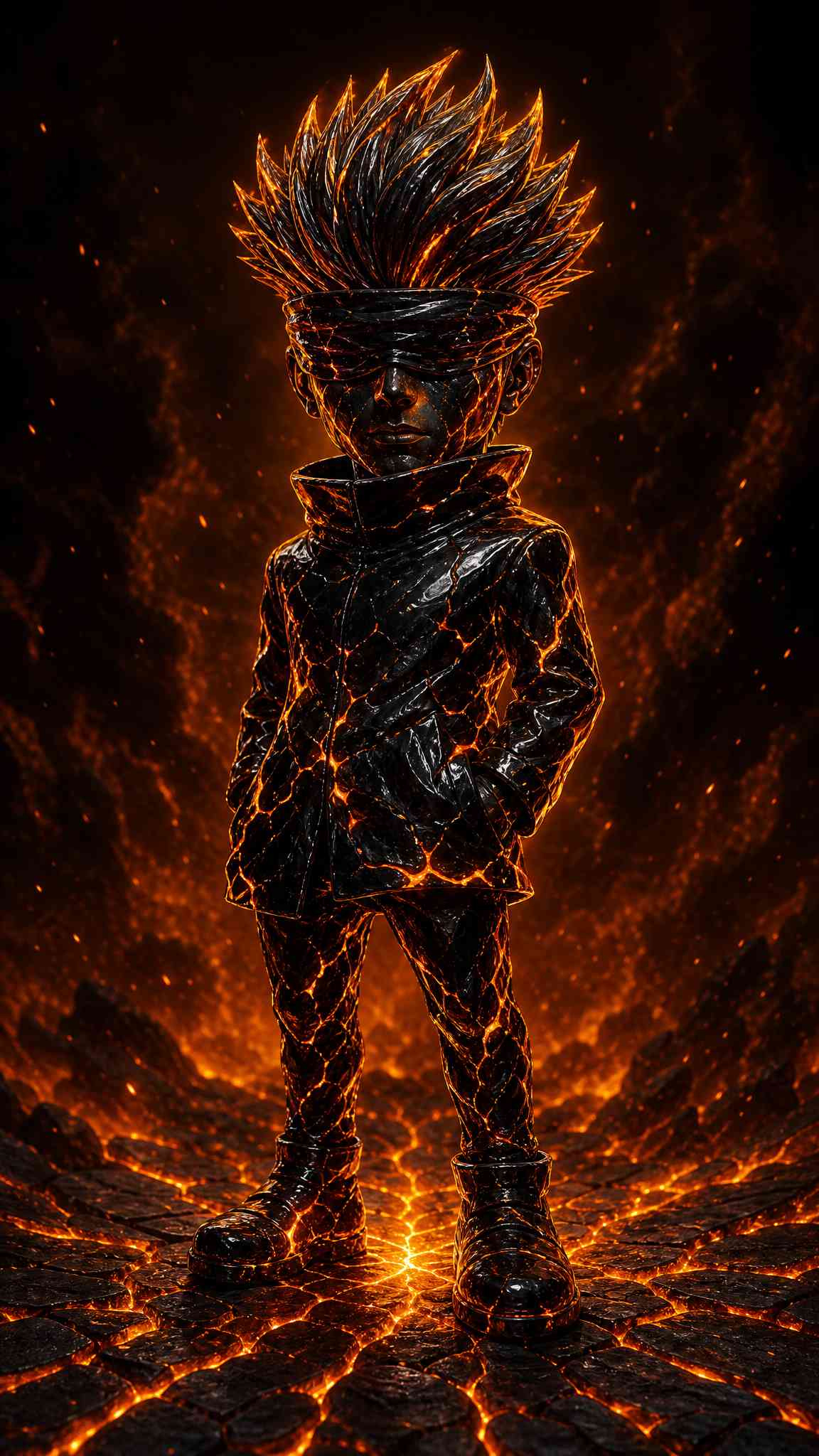 Gojo Satoru Magma Form - 4K Wallpaper