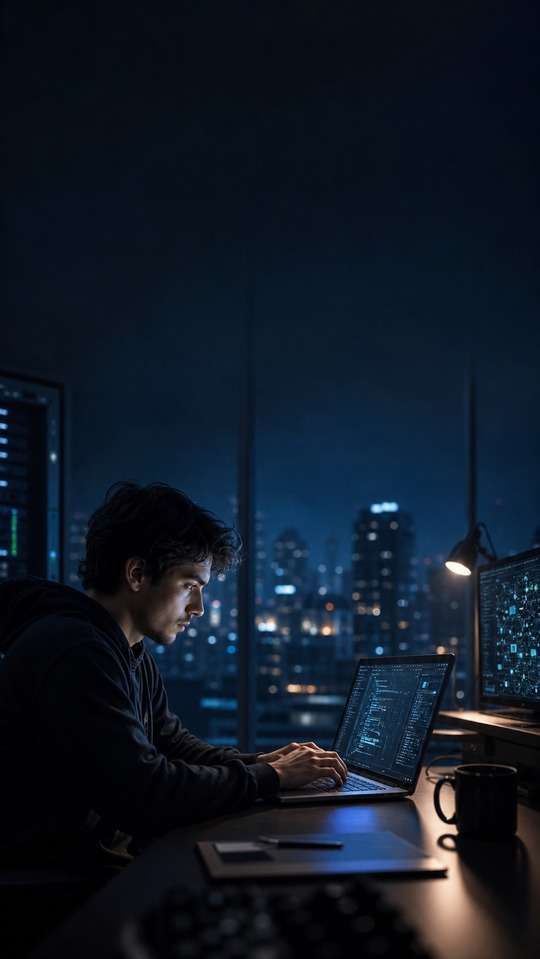 Codex AI Developer Noche - Fondo de Pantalla 4K