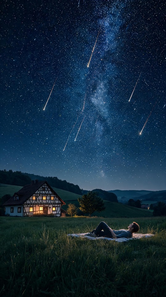 Perseiden Meteor Shower - 4K Phone Background