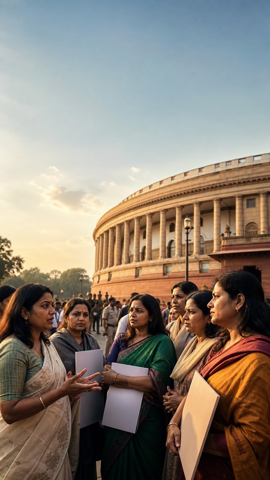 Indian Parliament Women's Rights - 4K Wallpaper
