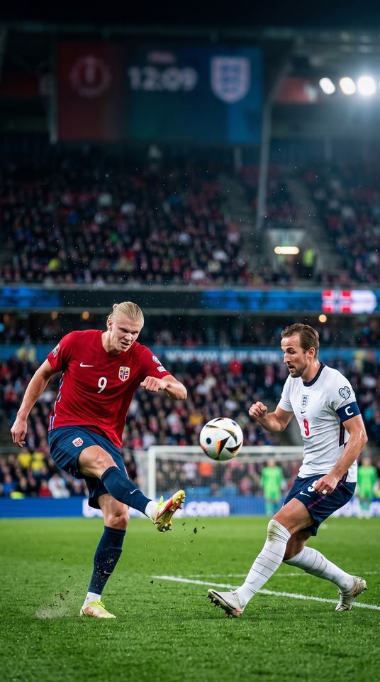 Haaland vs Kane Acción Fútbol - Fondos 4K