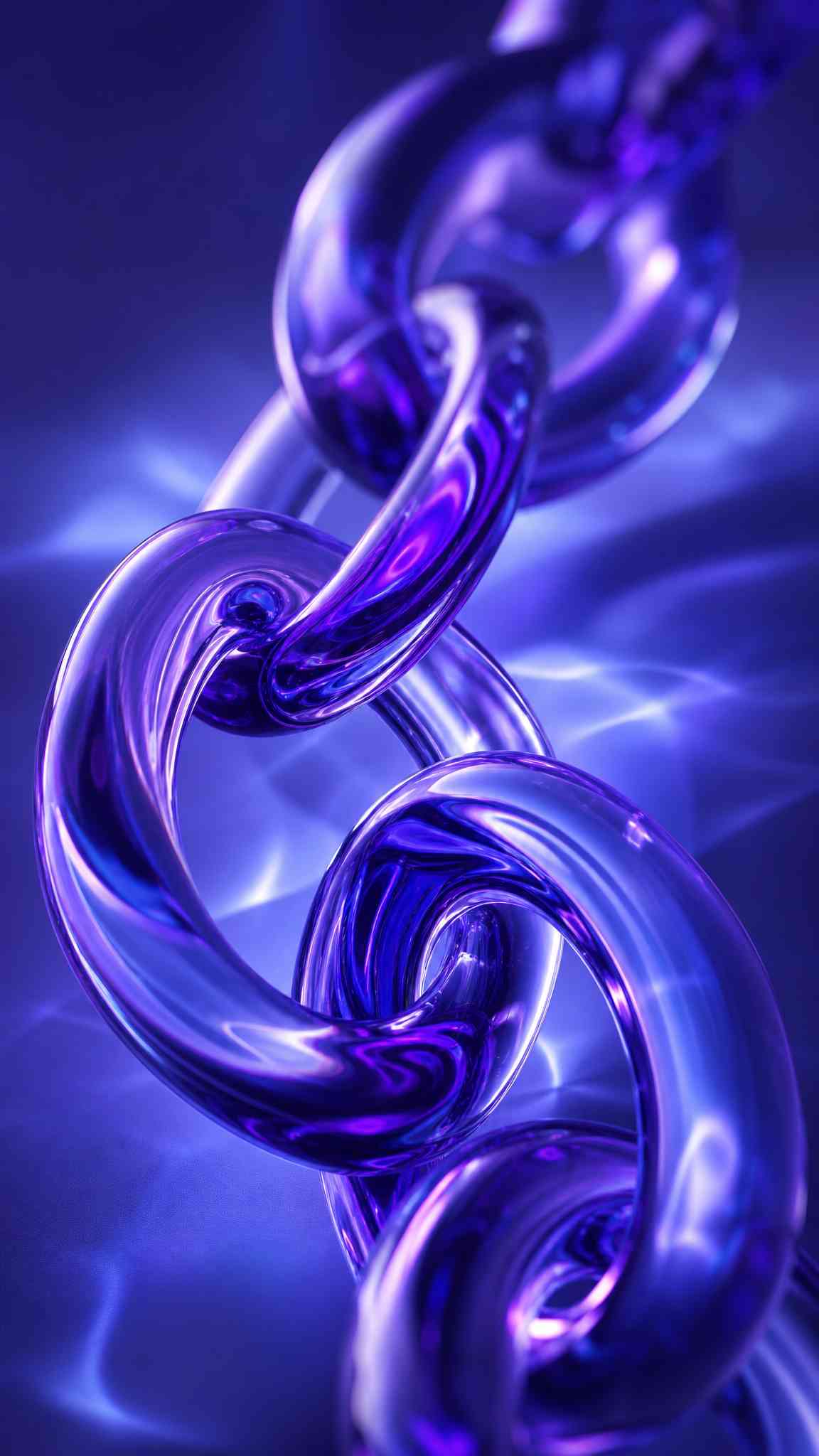 Abstract Glass Chain Purple 3d - 4K Wallpaper