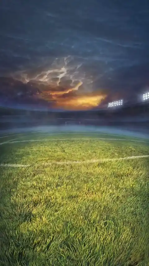 Stade de Football au Coucher du Soleil - Arrière-plan Dynamique