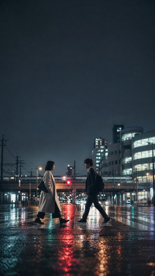 Crossroads Urbane Nacht - 4K Wallpaper
