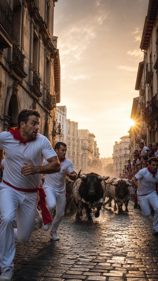 Encierros San Fermín 2026 - 4K Bull Run Wallpaper