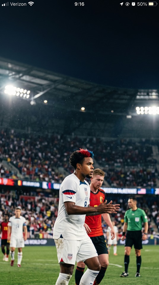 Weston McKennie USMNT Match Action - 4K Wallpaper