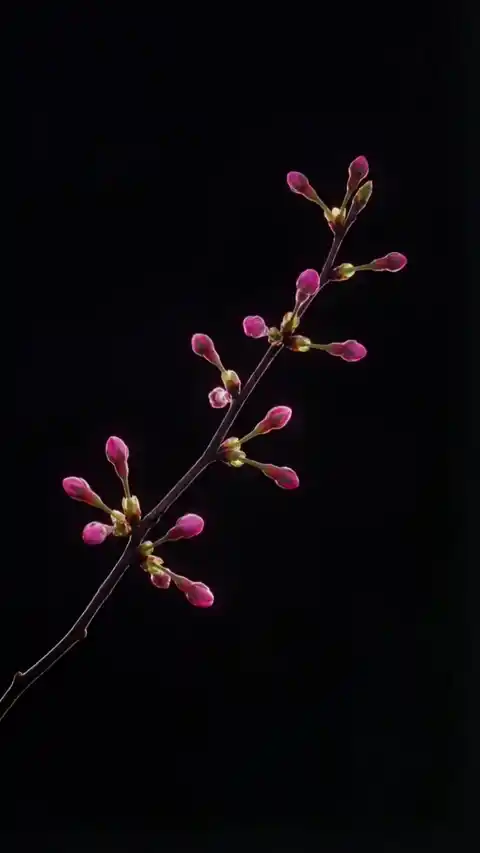 Bourgeons de Fleurs Roses Minimaliste - Arrière-plan Dynamique