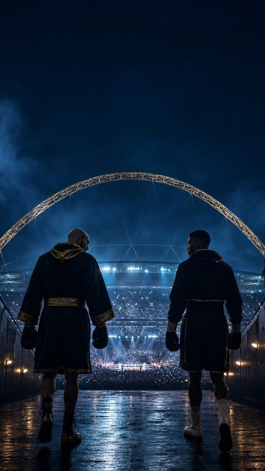 Fury and Joshua Match Planning - 4K Phone Background