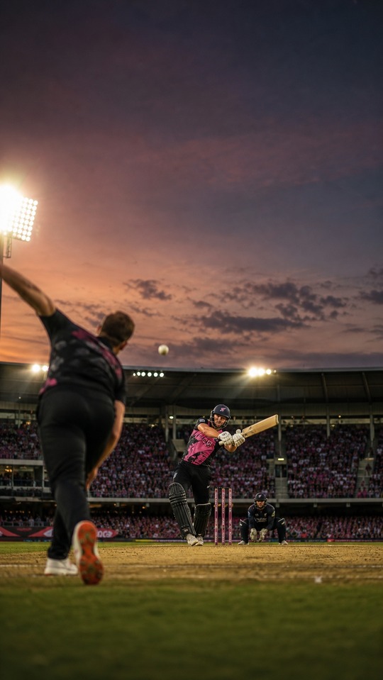 T20 Blast Cinematic Cricket Shot - 4K Background