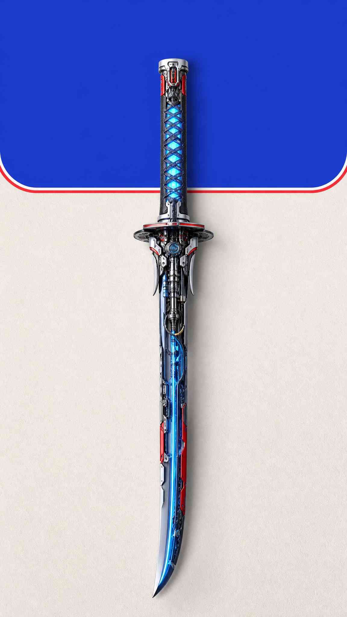 Cyberpunk Mecha Katana - 4K Mobile Background