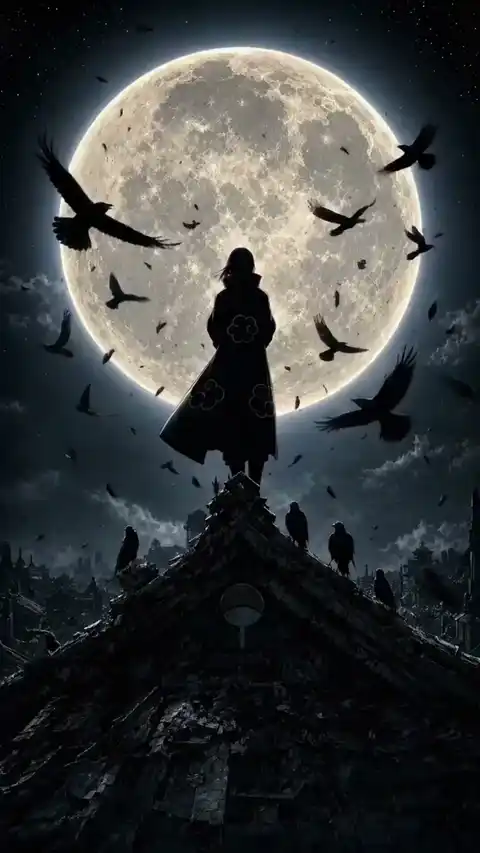 Itachi Uchiha Full Moon Anime Live Wallpaper