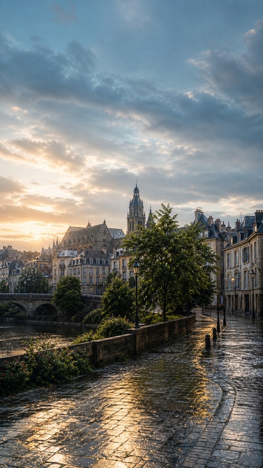 Meteo Rennes Rainy City Cinematic - 4K Wallpaper