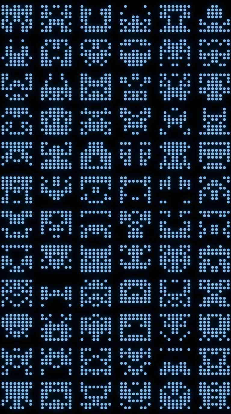 디지털 LED 글리프 - 4K 배경화면 고화질