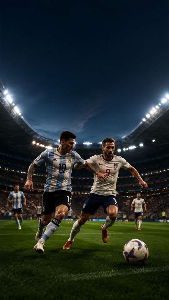 DD Sports Live - Argentina vs England Match 4K Wallpaper
