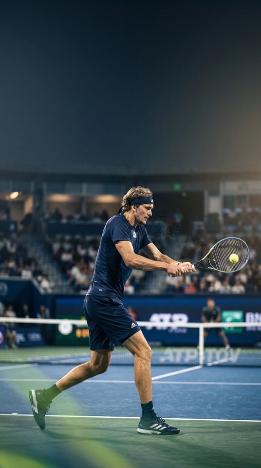 Alexander Zverev Tennis Backhand - 4K Background