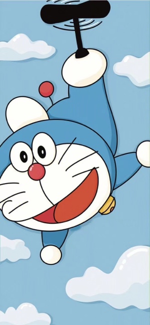 Doraemon Volant dans le Ciel - Fond d'écran 4K