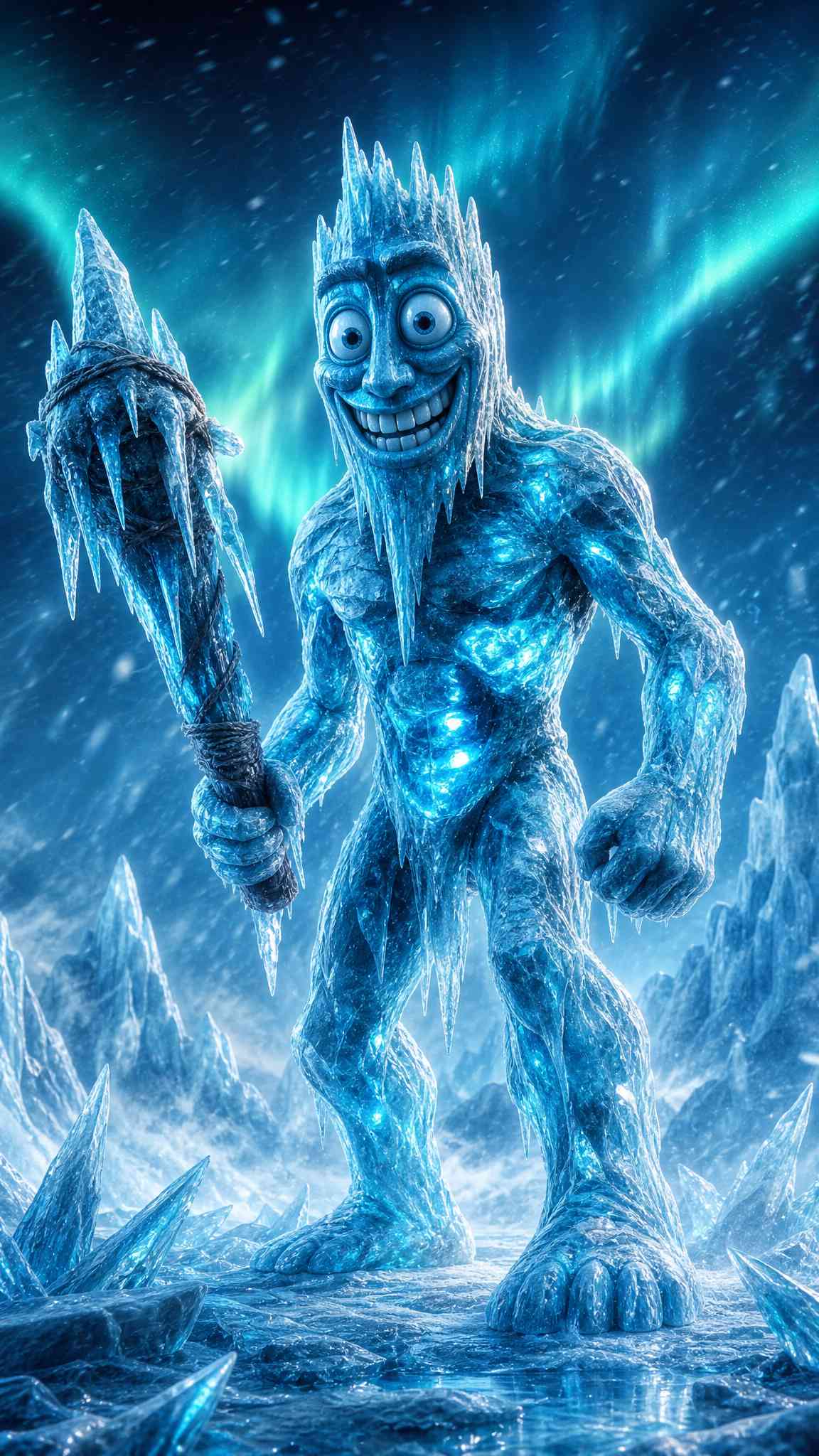 Ice Monster Frost Giant - 4K Mobile Wallpaper