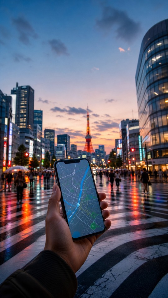 Google Maps Tokyo Tower Cityscape - 4K Wallpaper