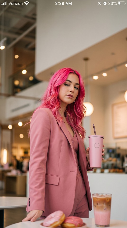 Pink Fashion & Coffee - 4K Sperrbildschirm