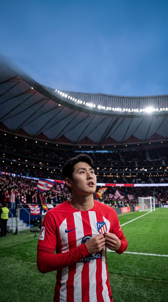 Marca Lee Kang-in Atlético Madrid - 4K Wallpaper