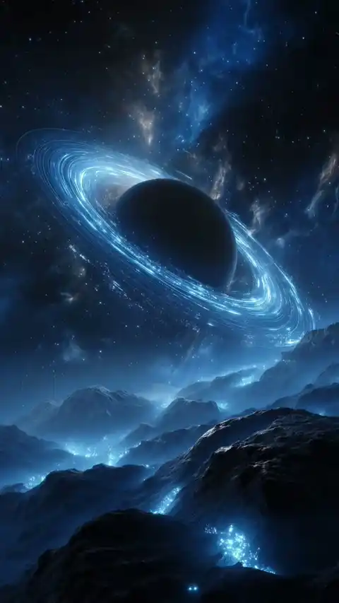 Galaktischer Blauer Planet - Animiertes Hintergrundbild