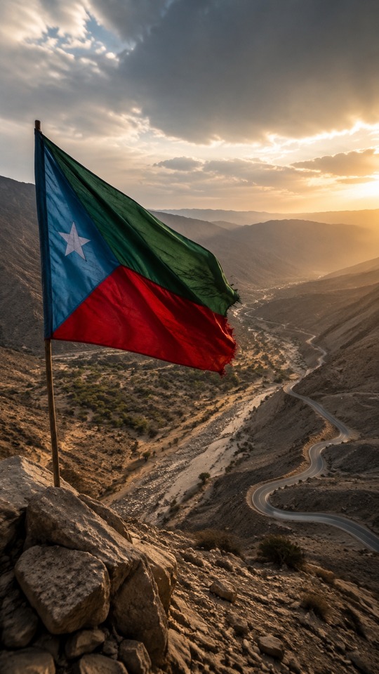 Baloutchistan Paysage de Drapeau - 4K Arrière-plan