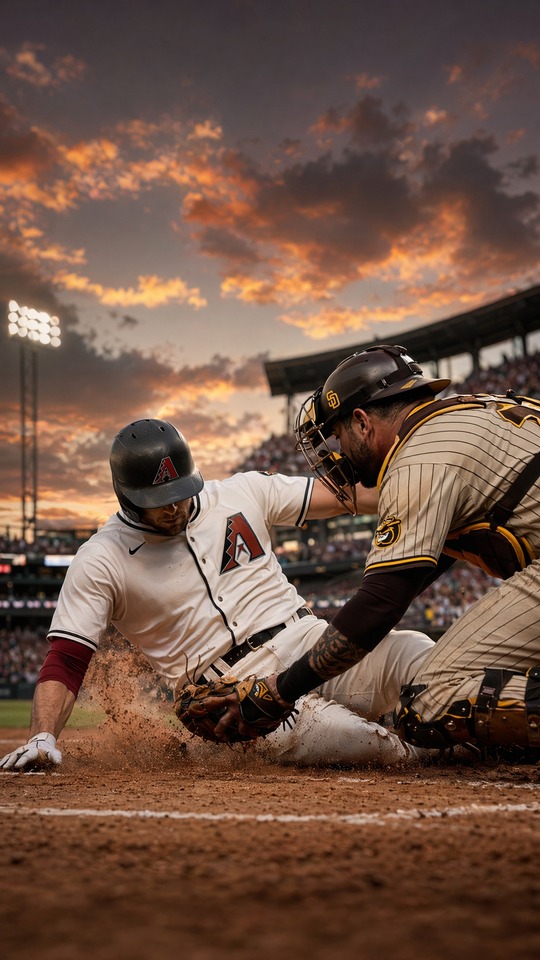 Diamondbacks vs Padres Game Action - 4K Background