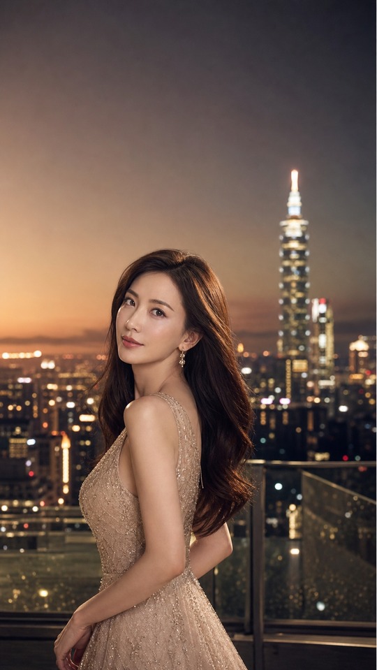 Lin Chiling Elegant Night View - 4K Wallpapers