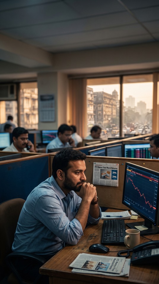 itc share price - Cinematic Stock Trader 4K Wallpaper