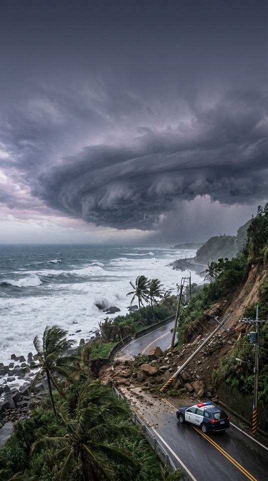 Typhoon Bavi Realistic Cinematic Storm - 4K Wallpapers