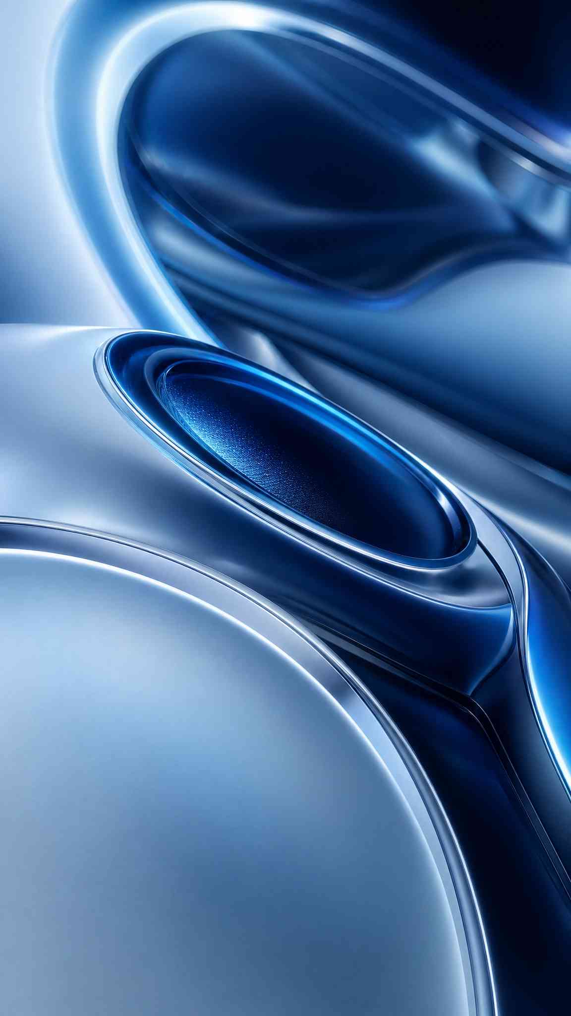 Abstract Blue Metallic Wallpaper 4K