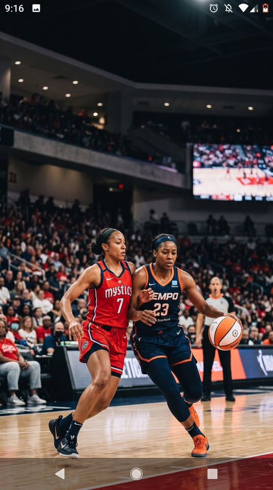 Mystics vs Tempo - 4K WNBA 농구 배경화면