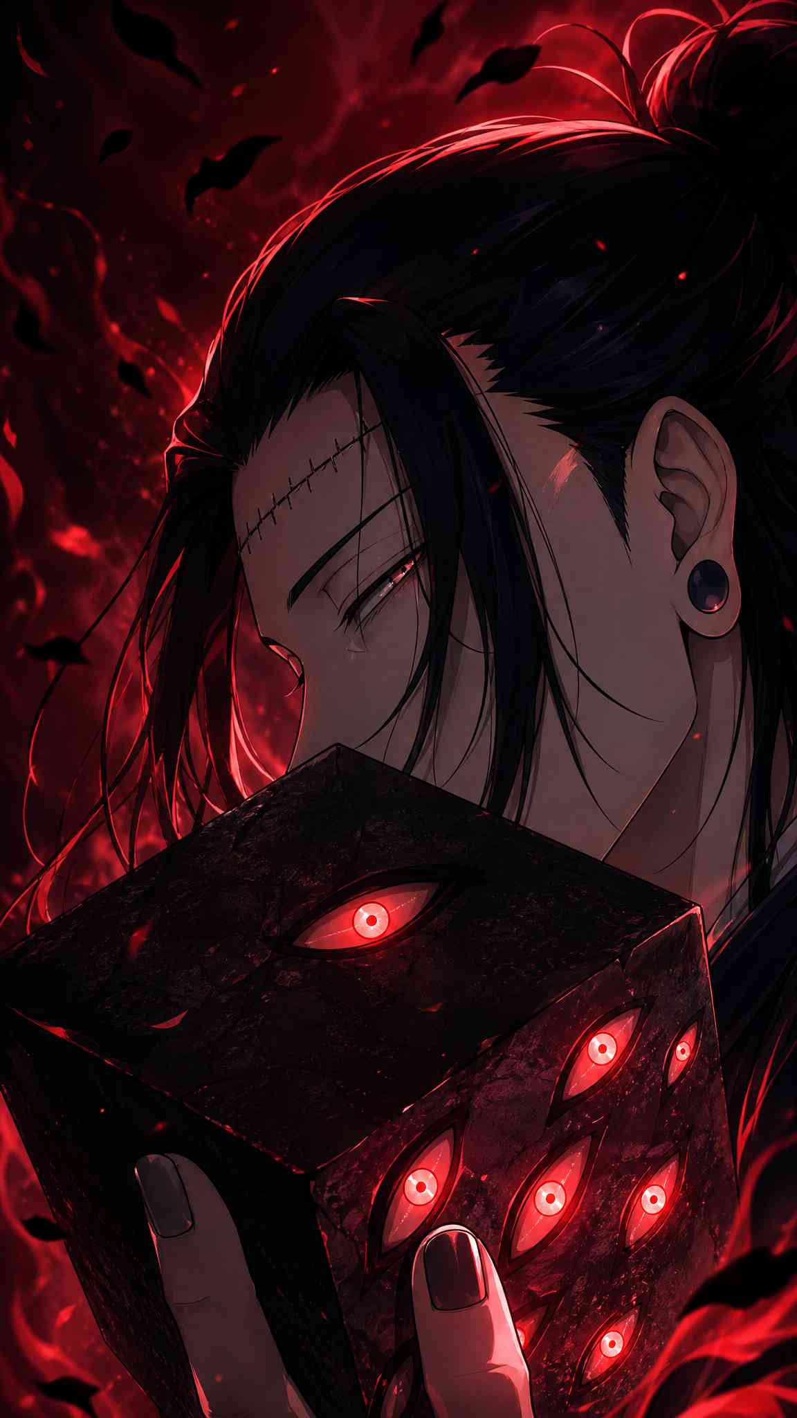 Kenjaku Geto Prison Realm - 4K Phone Wallpaper