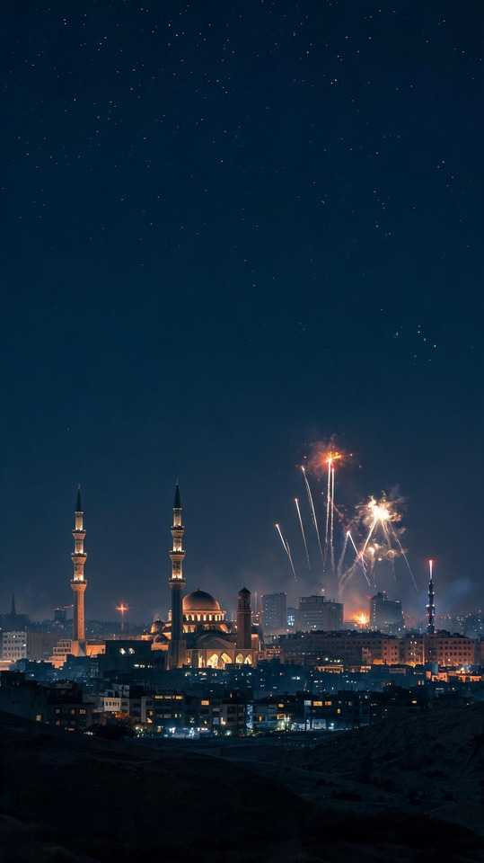 Iran USA War Inspired Cinematic Mosque - 4K Wallpapers