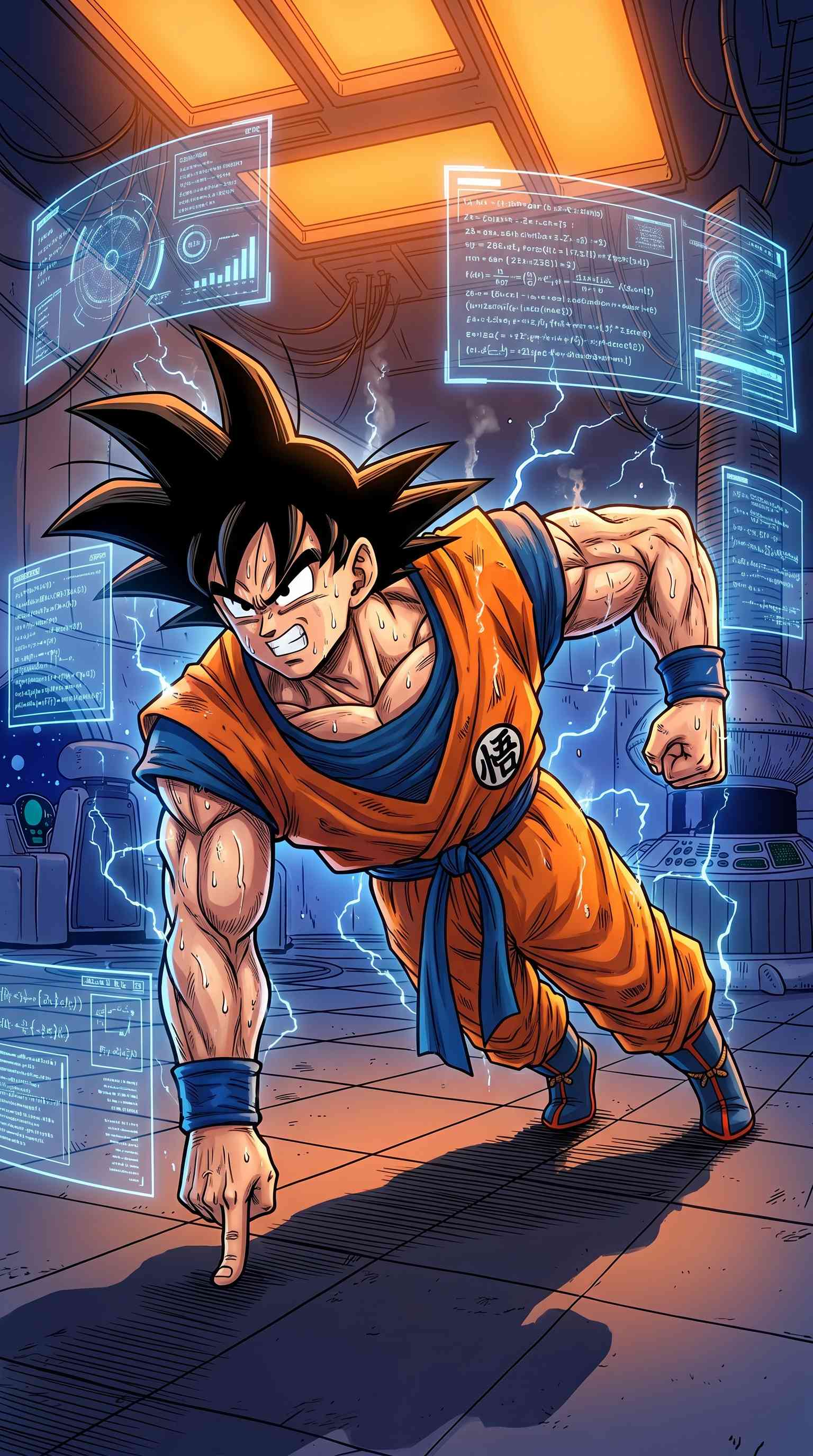 Goku One-Finger Push-up - 4K Background