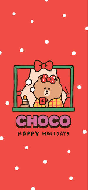 Choco LINE Friends Hiver - Arrière-plan 4K