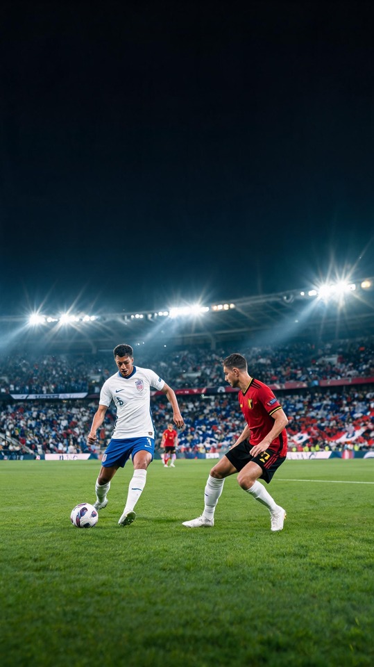 USA vs Belgien Match-Action - 4K Handy Wallpaper