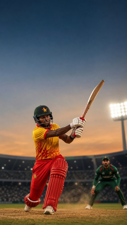 Simbabwe vs Bangladesch Cricket - 4K Hintergründe