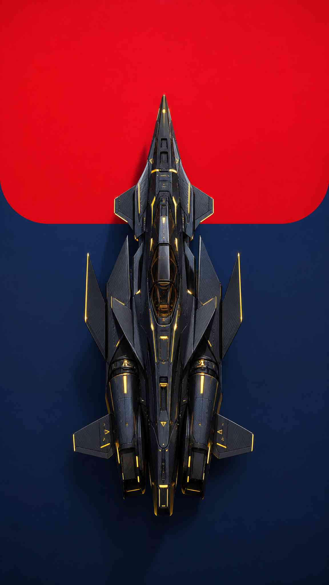Futuristic Stealth Jet - 4K Wallpaper