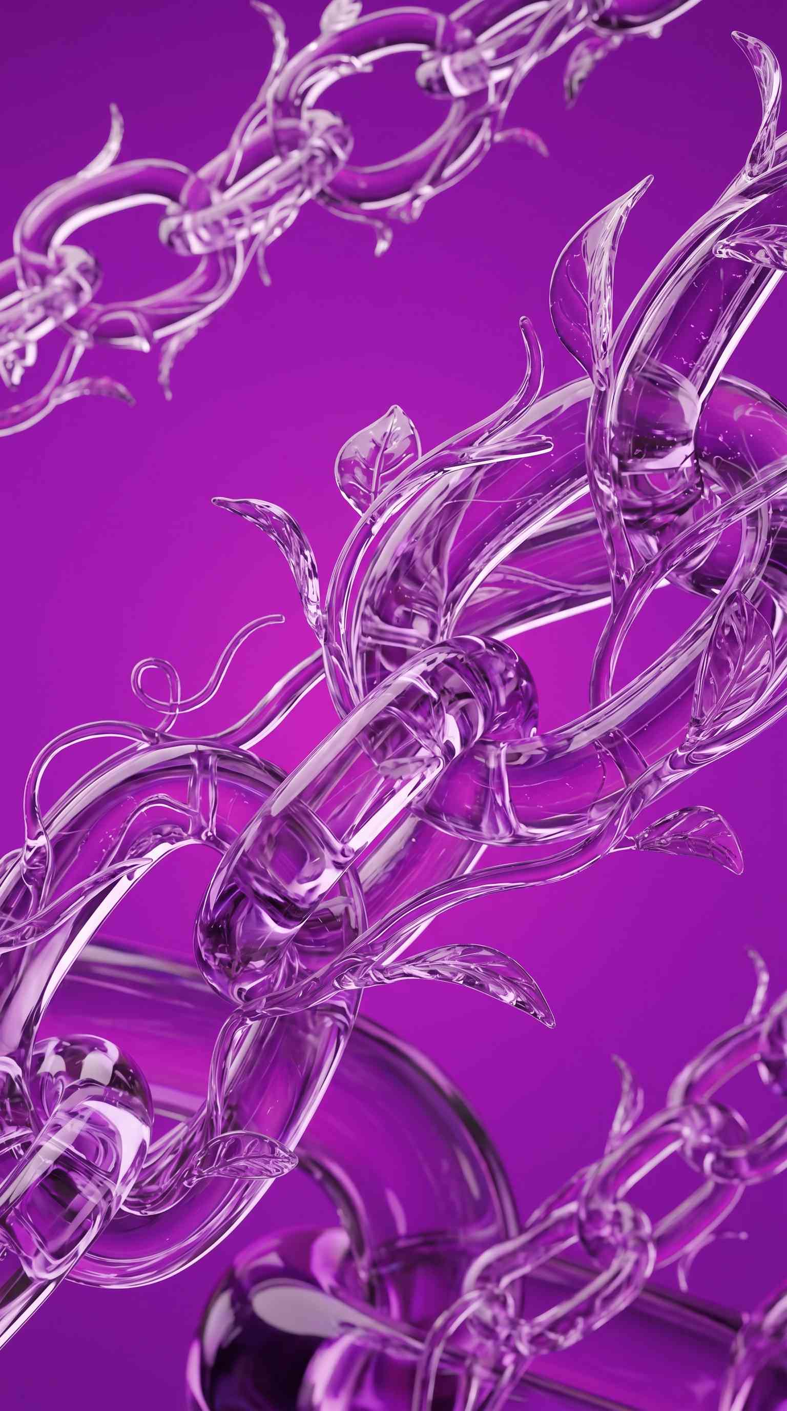 Chaînes en Verre et Vignes - Arrière-plan 4K