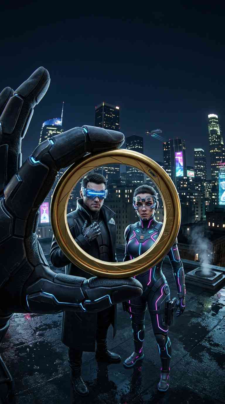 Cyberpunk Couple Sci-Fi - 4K Wallpapers