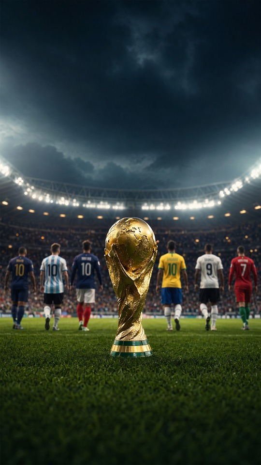 FIFA World Cup Brackets & Fußball Legenden - 4K Wallpaper