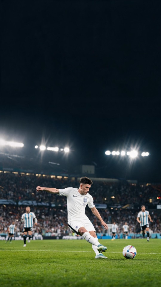 Inglaterra Soccer Action - 4K Mobile Background