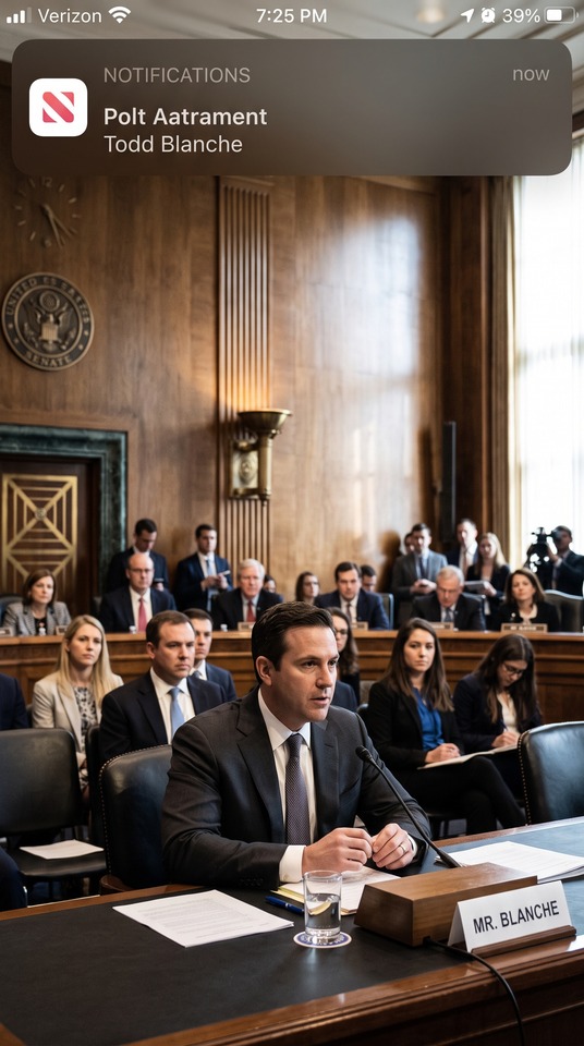 Todd Blanche Confirmation Hearing - 4K Phone Wallpaper