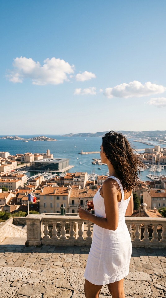 Meteo Marseille Klarer Himmel - 4K Handy Wallpaper