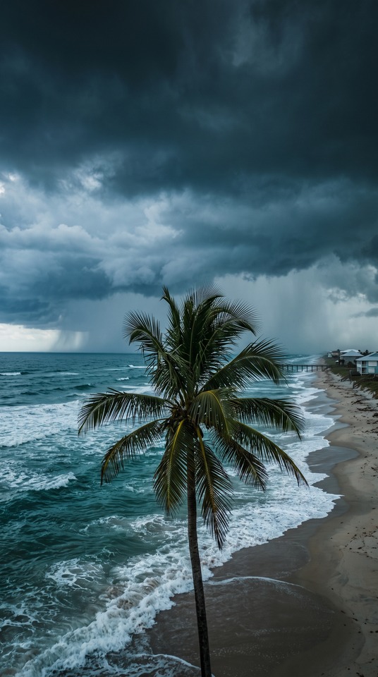Tropics Stormy Beach - 4K Backgrounds