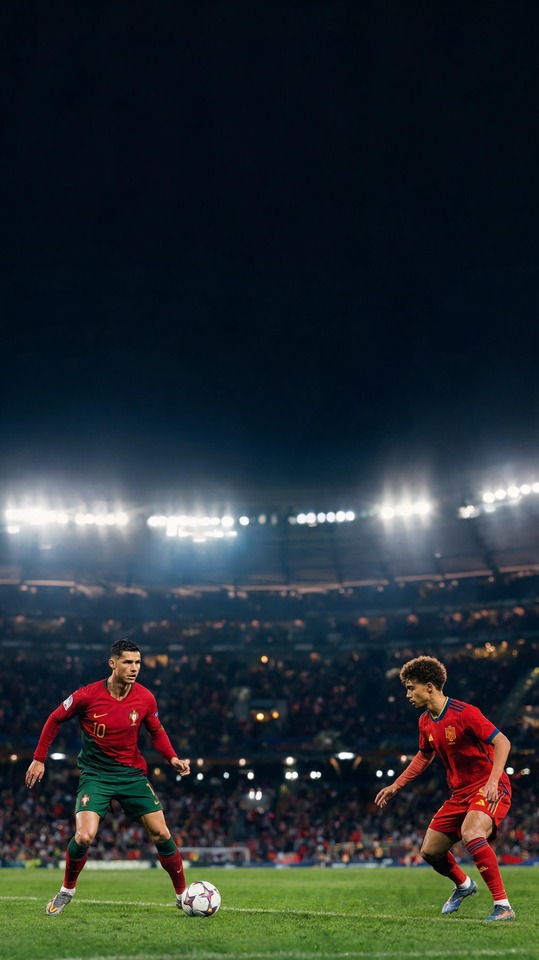 Portugal vs Spain Ronaldo vs Yamal - 4K Football Wallpaper