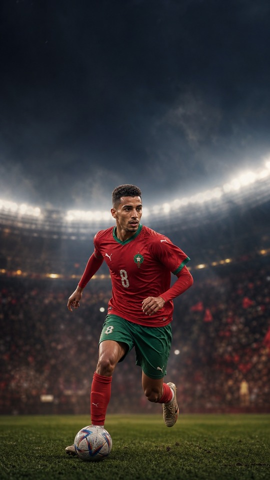 Azzedine Ounahi Morocco National Team - 4K Wallpaper