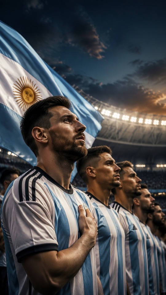 Argentina National Anthem Lionel Messi - 4K Wallpaper